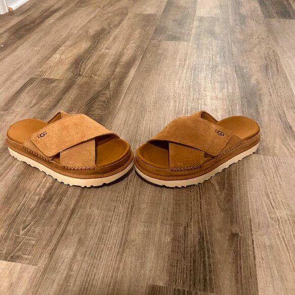 UGG Shoes - UGG Women's Goldenstar Cross Slide Sandals Size 7.5